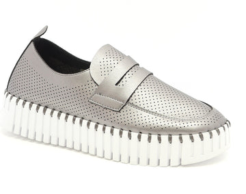 Gunmetal Tulip Loafer